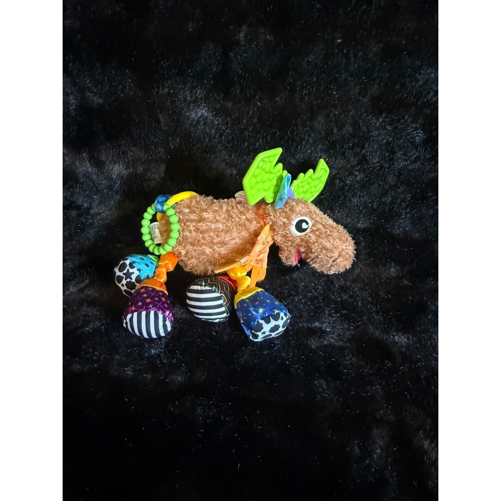 Lamaze Mortimer the Moose Clip On Sensory Plush Toy Brown Multi L27068